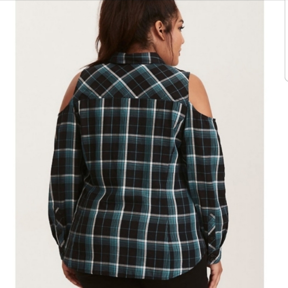 Torrid plaid shirt size 1X - Picture 2 of 8